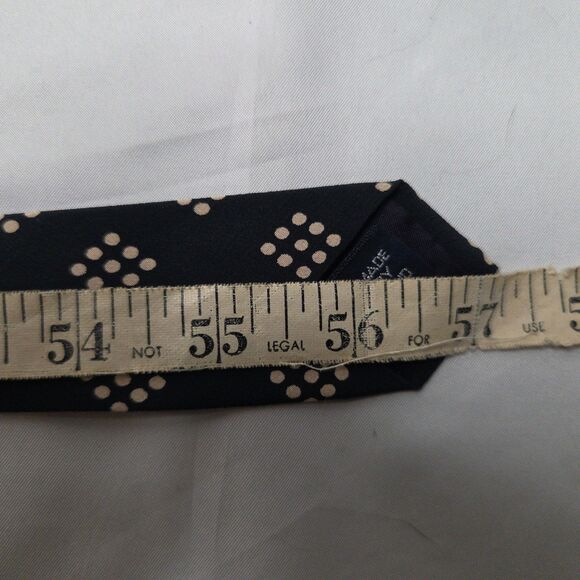 Polo Ralph Lauren Black Geometric Shape Silk Tie 4"x57" Made in USA - Picture 8 of 8